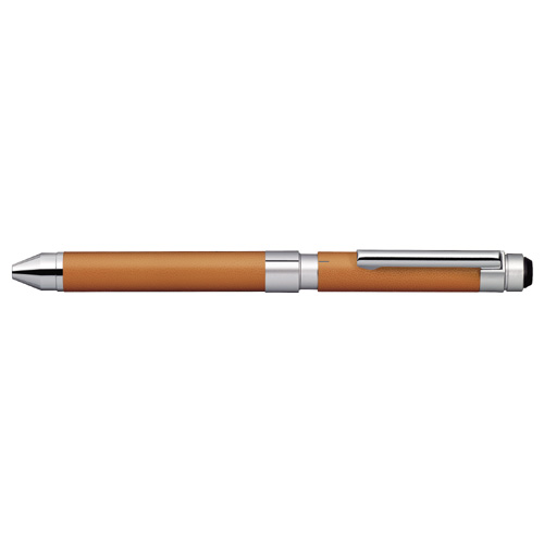【ゼブラ】シャーボＸ　ＣＬ５　２色ボールペン＋シャープペン用　軸（レザーキャメル） １本/SB15-LC