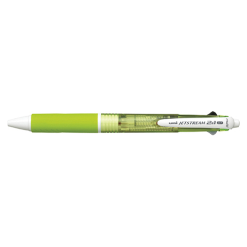 【三菱鉛筆】ジェットストリーム２＆１　多機能ペン　２色ボールペン０．７（黒・赤）＋シャープ０．５（本体色：緑） １本/MSXE350007.6