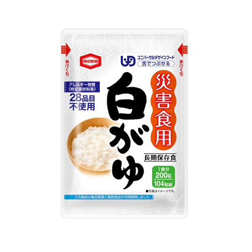 亀田製菓２００ｇ災害食用白がゆ　４０袋セット　約５・・・