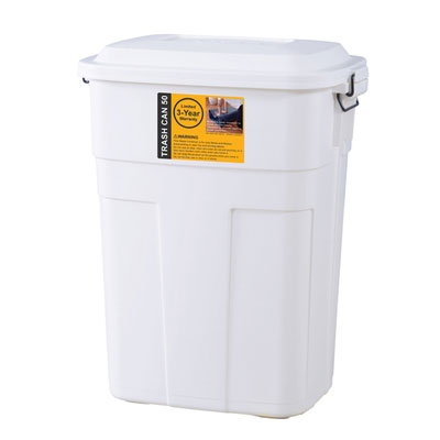 【東谷】トラッシュ缶　５０Ｌ　トラッシュカン　ゴミ箱　ごみ箱　ふた付き １個/LFS-936WH