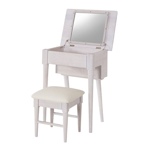 【東谷】ドレッサースツールセット　椅子　イス　化粧台　ホワイト　ＮＥＴ－５８９ＷＨ １台/NET-589WH
