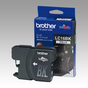 【ブラザー】インクジェットカートリッジ LC16BK ブラザー用 純正　ブラック大容量 １個/LC16BK