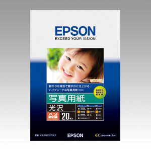 【エプソン】エプソン純正プリンタ用紙　写真用紙（光沢）　規格：Ａ３ノビ判 ２０枚/KA3N20PSKR