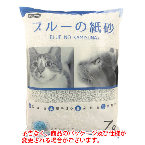 ペットプロ　ブルーの紙砂　7L　ペット用品　猫　猫砂・・・
