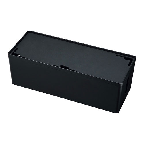 【サンワサプライ】直送　ケーブル＆タップ収納ボックス　Ｌサイズ（ブラック） １個/CB-BOXP3BKN2