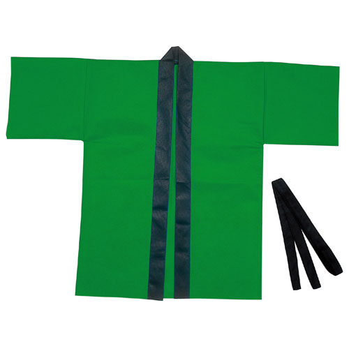 【アーテック】カラー不織布ハッピ　子供用　Ｓ　運動会　衣装　お祭り（緑） １着/001299