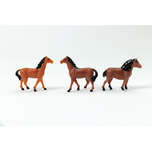 【アーテック】ジオラマ模型　馬　木　ミニチュア　１／１００　１０個組/055603
