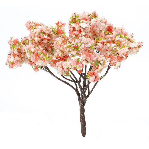 ジオラマ模型　春の樹木　木　ミニチュア　自然　桜　・・・