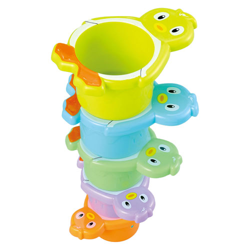 カラフルペンギンシャワーカップ　水遊び　おもちゃ　