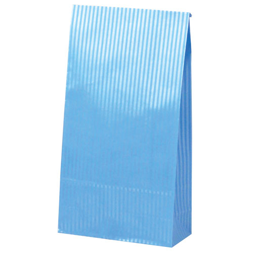 【ササガワ】ギフトバッグ　角底袋　クリスタルブルー　　１００枚袋入り　横145×マチ65×縦280ｍｍ/50-3411