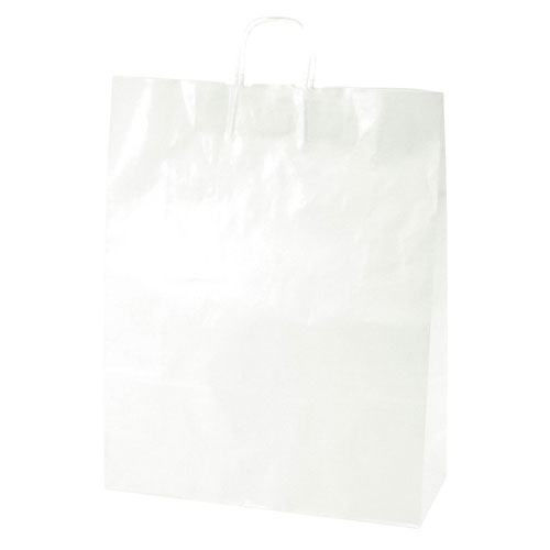 【ササガワ】手提げバッグ　白無地　特々大　　１０枚袋入り/50-6500
