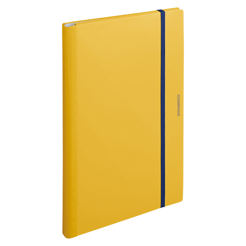【キングジム】二つ折りクリアーファイル　コンパック　Ａ３判二つ折りサイズ（１０ポケット）（黄色） １冊/5896Hキイ