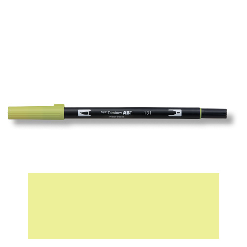 【トンボ鉛筆】ＡＢＴ　デュアルブラッシュペン　水彩　マーカー　カラーペン　ツインタイプ　DUALBRUSH　単色（レモンライム） １本/AB-T131