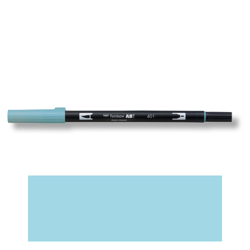 【トンボ鉛筆】ＡＢＴ　デュアルブラッシュペン　水彩　マーカー　カラーペン　ツインタイプ　DUALBRUSH　単色（アクア） １本/AB-T401