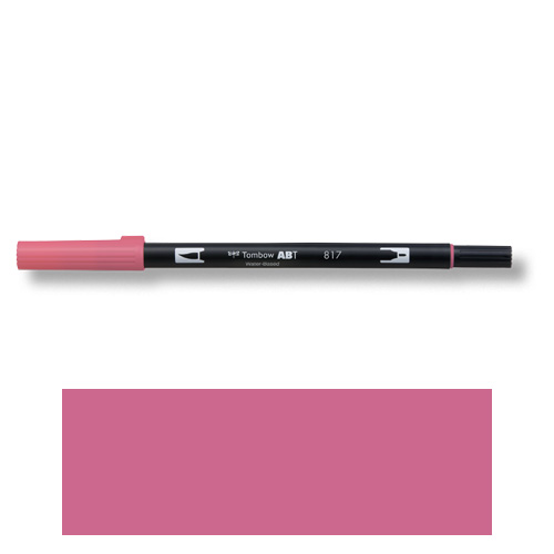 【トンボ鉛筆】ＡＢＴ　デュアルブラッシュペン　水彩　マーカー　カラーペン　ツインタイプ　DUALBRUSH　単色（モーヴ） １本/AB-T817