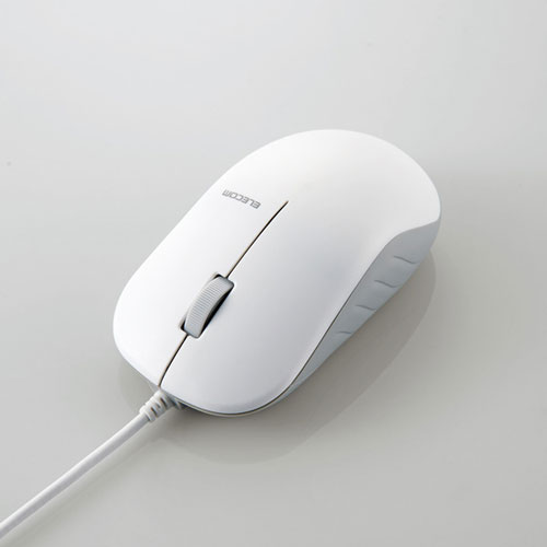 【エレコム】ＵＳＢ光学式有線マウス（ホワイト） １個/M-K7URWH/RS