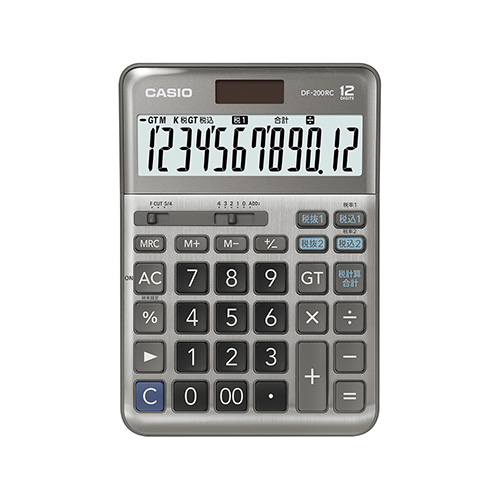 【カシオ】軽減税率電卓　デスクタイプ　１２桁 １台/DF-200RC-N