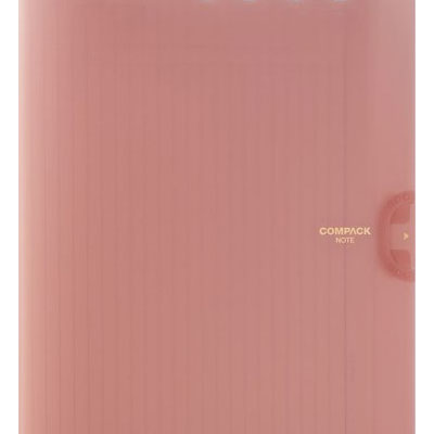 【キングジム】二つ折りリングノート　コンパックノートＡ４　Ａ４二つ折り　リング式　透明表紙（ピンク） １冊/9956TYヒン