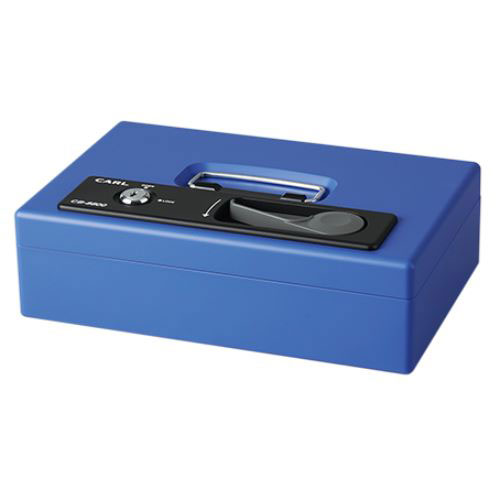 【カール】キャッシュボックス　薄型タイプ　A5サイズ　CB-8800（ブルー） 1個/CB-8800