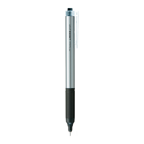 【トンボ鉛筆】油性ボールペン　モノグラフライト　０．３８（シルバー） １本/BC-MGLU04
