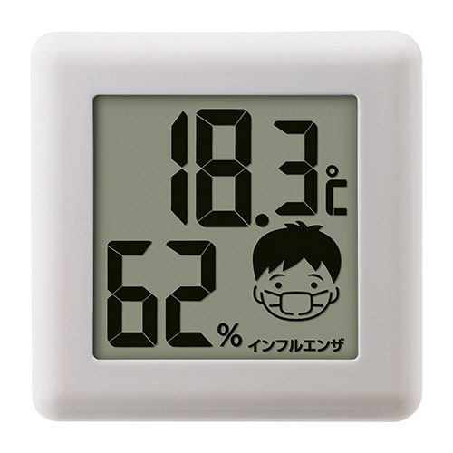 デジタル温湿度計　ピッコラ　（ホワイト）