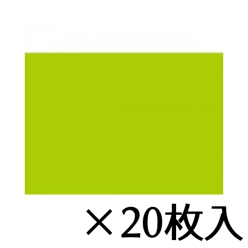 【トーヨー】色工作用紙　黄緑　１セット（２０枚入） ３２．０Ｘ４５．０ｃｍ／枚/370106