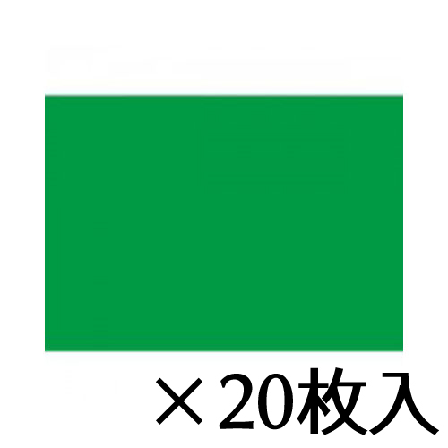 【トーヨー】色工作用紙　緑　１セット（２０枚入） ３２．０Ｘ４５．０ｃｍ／枚/370107