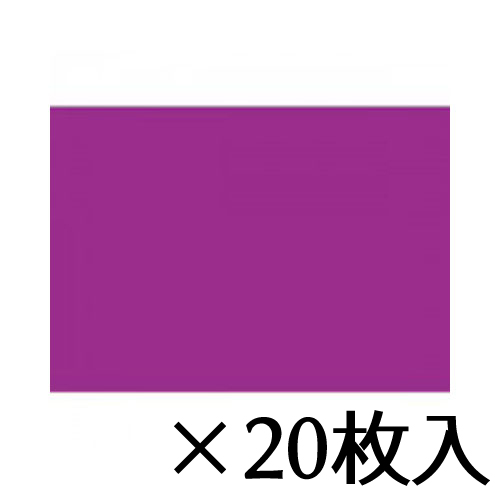 【トーヨー】色工作用紙　紫　１セット（２０枚入） ３２．０Ｘ４５．０ｃｍ／枚/370113
