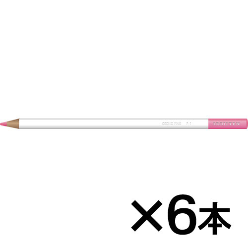 【トンボ鉛筆】色鉛筆　色辞典単色Ｐ１　１セット（６本入） （薄紅　（うすくれない））/CI-RP1
