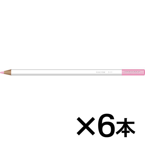 【トンボ鉛筆】色鉛筆　色辞典単色Ｐ１１　１セット（６本入） （撫子色　（なでしこいろ））/CI-RP11