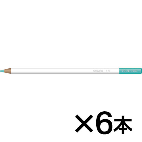 【トンボ鉛筆】色鉛筆　色辞典単色Ｐ１７　１セット（６本入） （ターコイス）/CI-RP17