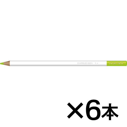 【トンボ鉛筆】色鉛筆　色辞典単色Ｖ４　１セット（６本入） （シャルトルーズグリーン）/CI-RV4