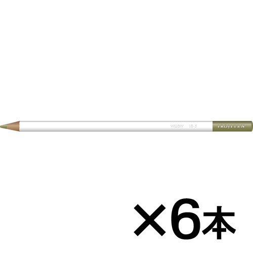 【トンボ鉛筆】色鉛筆　色辞典単色ＬＧ５　１セット（６本入） （柳葉色　（やなぎばいろ））/CI-RLG5