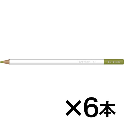 【トンボ鉛筆】色鉛筆　色辞典単色Ｄ５　１セット（６本入） （オリーブイエロー）/CI-RD5