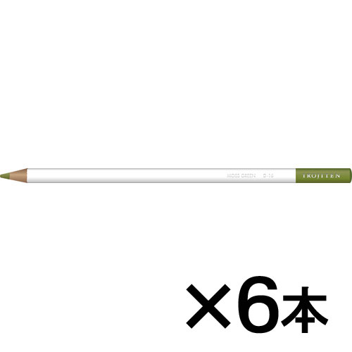【トンボ鉛筆】色鉛筆　色辞典単色Ｄ１６　１セット（６本入） （苔色　（こけいろ））/CI-RD16