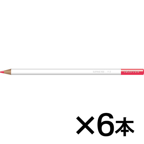 【トンボ鉛筆】色鉛筆　色辞典単色Ｆ２　１セット（６本入） （サプライズレッド）/CI-RF2