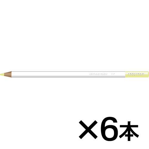 【トンボ鉛筆】色鉛筆　色辞典単色Ｆ７　１セット（６本入） （ライトニングイエロー）/CI-RF7