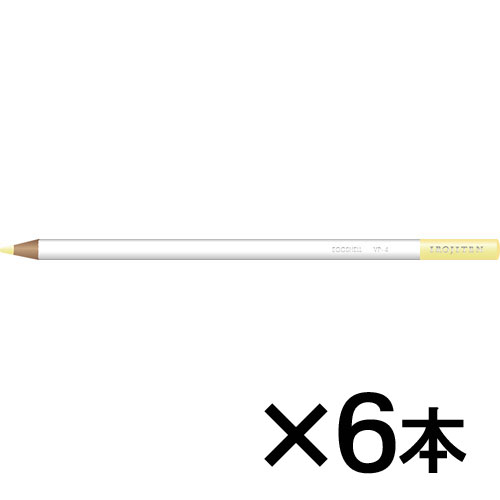 【トンボ鉛筆】色鉛筆　色辞典単色ＶＰ４　１セット（６本入） （鳥の子色　（とりのこいろ））/CI-RVP4