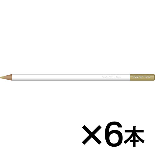 【トンボ鉛筆】色鉛筆　色辞典単色ＤＬ３　１セット（６本入） （菜種油色　（なたねゆいろ））/CI-RDL3