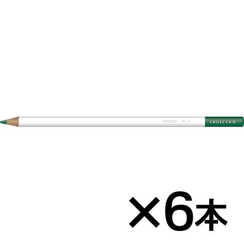 【トンボ鉛筆】色鉛筆　色辞典単色ＤＬ５　１セット（６本入） （緑青　（ろくしょう））/CI-RDL5