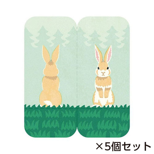 【キングジム】フタマタフセン　イラストタイプ　Ｍサイズ　 １セット（５個入）（ウサギ）/3560-003